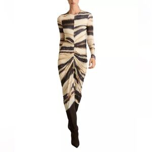 Georgia Printed Ruched Jersey Dress